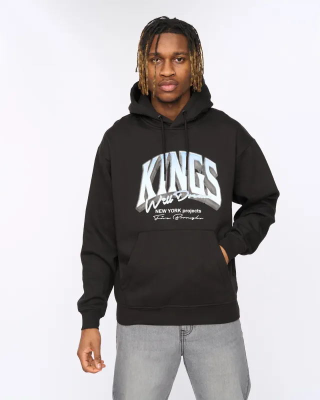 Mens Kingteam Hoodie Black made by Kings Will Dream