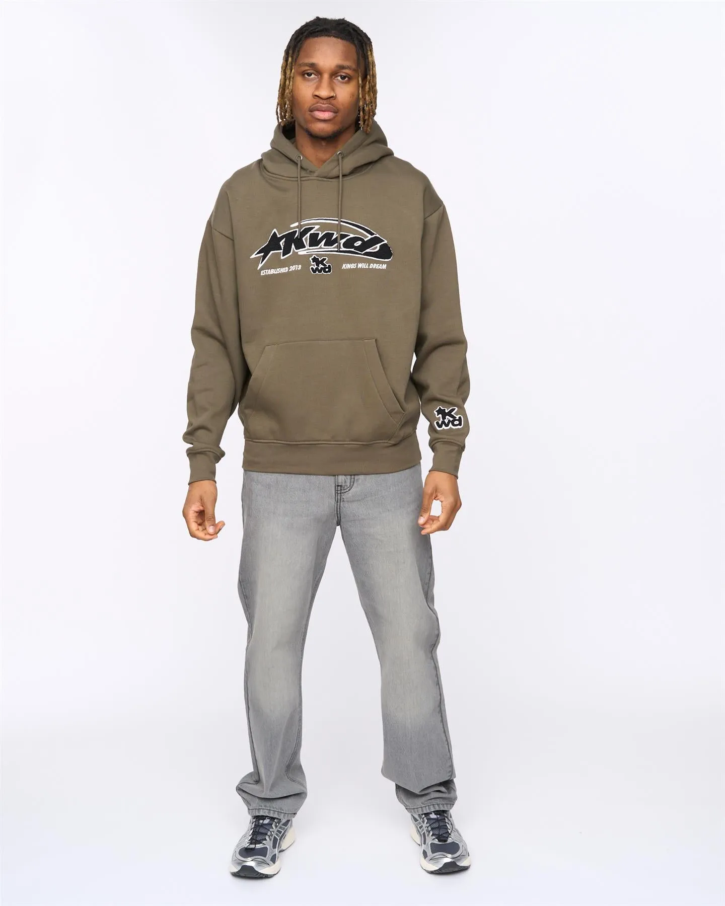 Mens Dashed Hoodie Olive sold by Brand Corner product image thumbnail 3