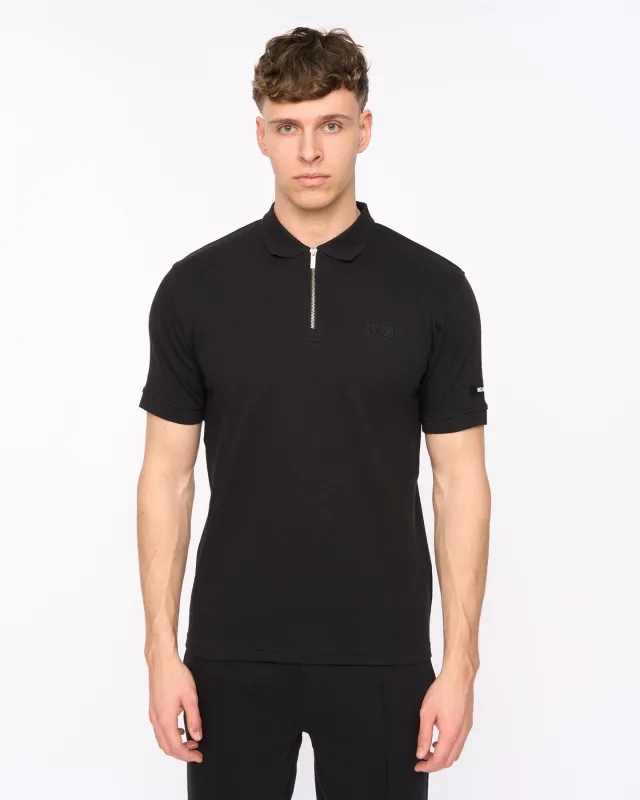 Mens Sherborn Polo Black made by Duck and Cover
