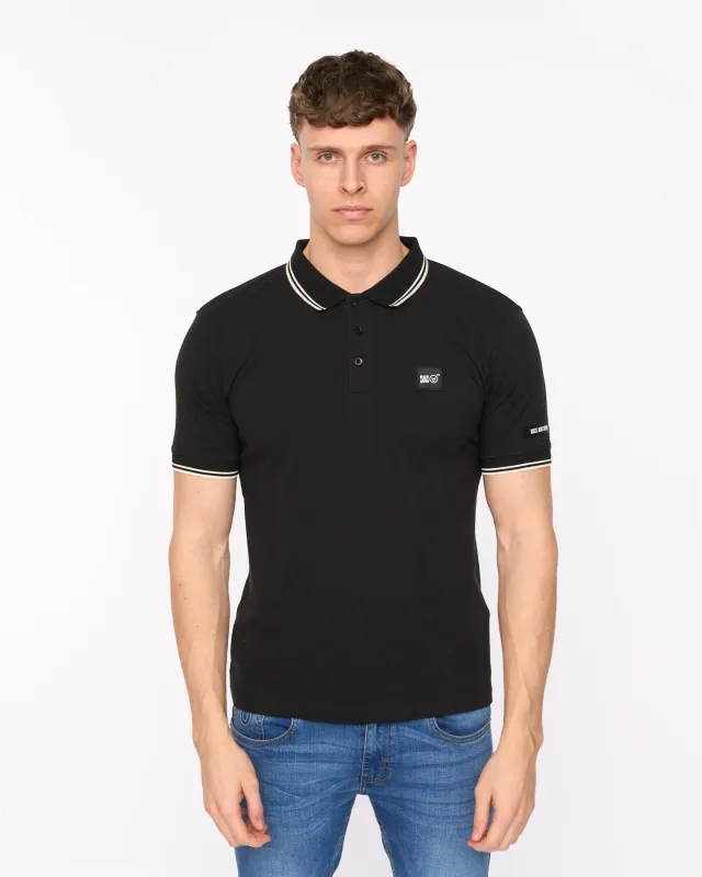 Mens Wrentham Polo Black made by Duck and Cover