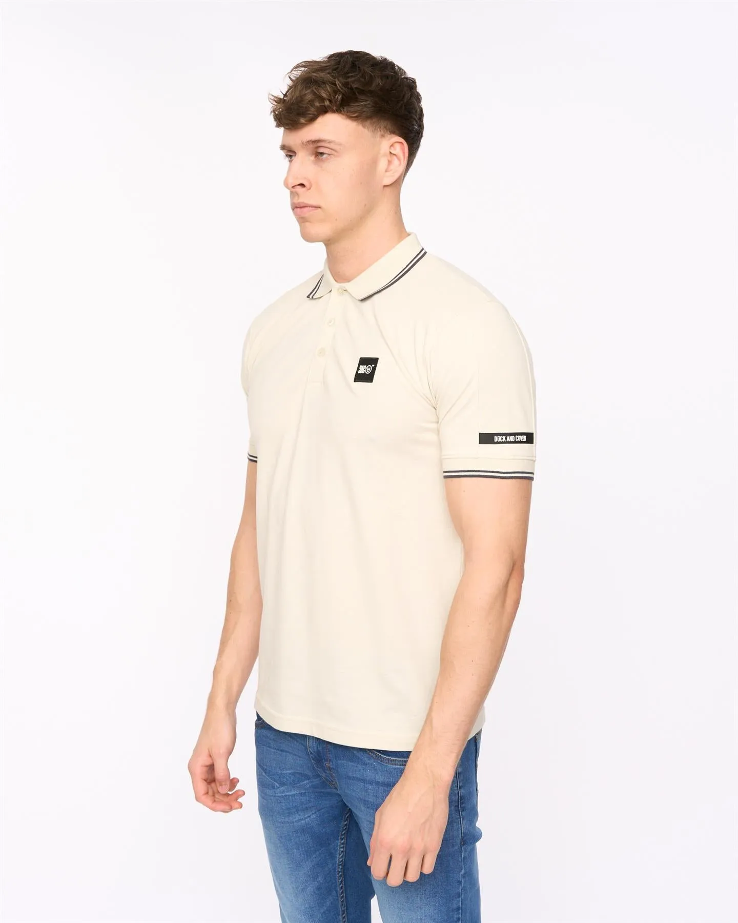 Mens Wrentham Polo Light Stone sold by Brand Corner product image thumbnail 4