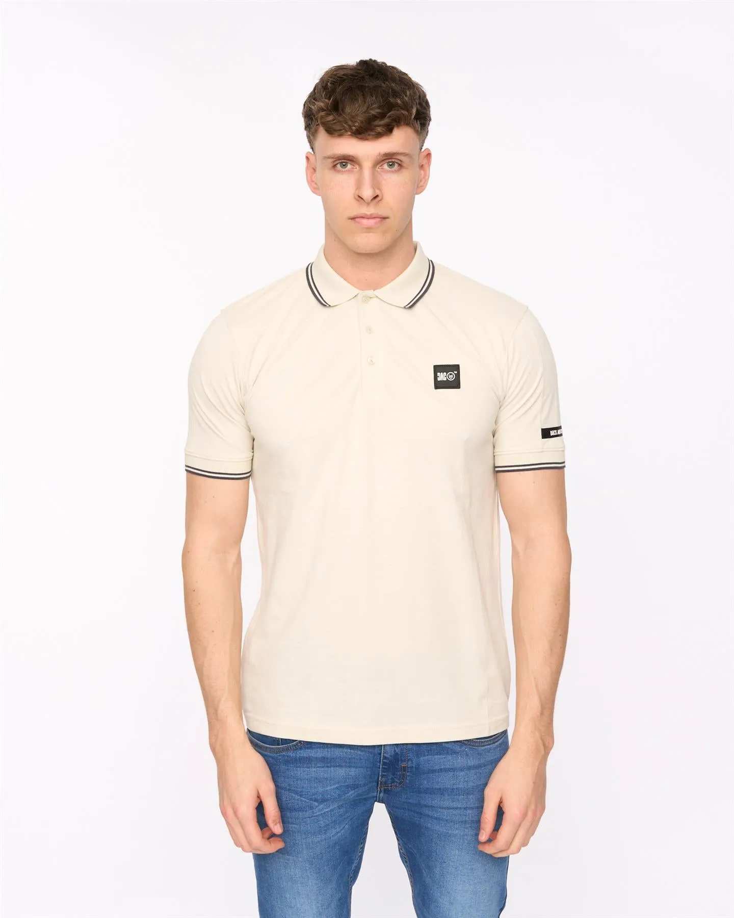 Mens Wrentham Polo Light Stone sold by Brand Corner