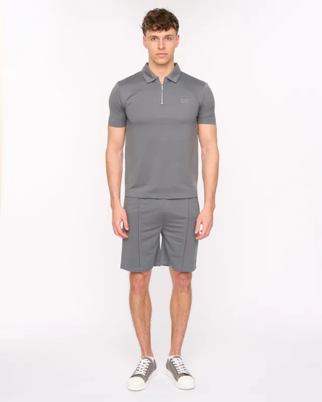 Mens Medford Polo & Shorts Set Grey made by Brand Corner