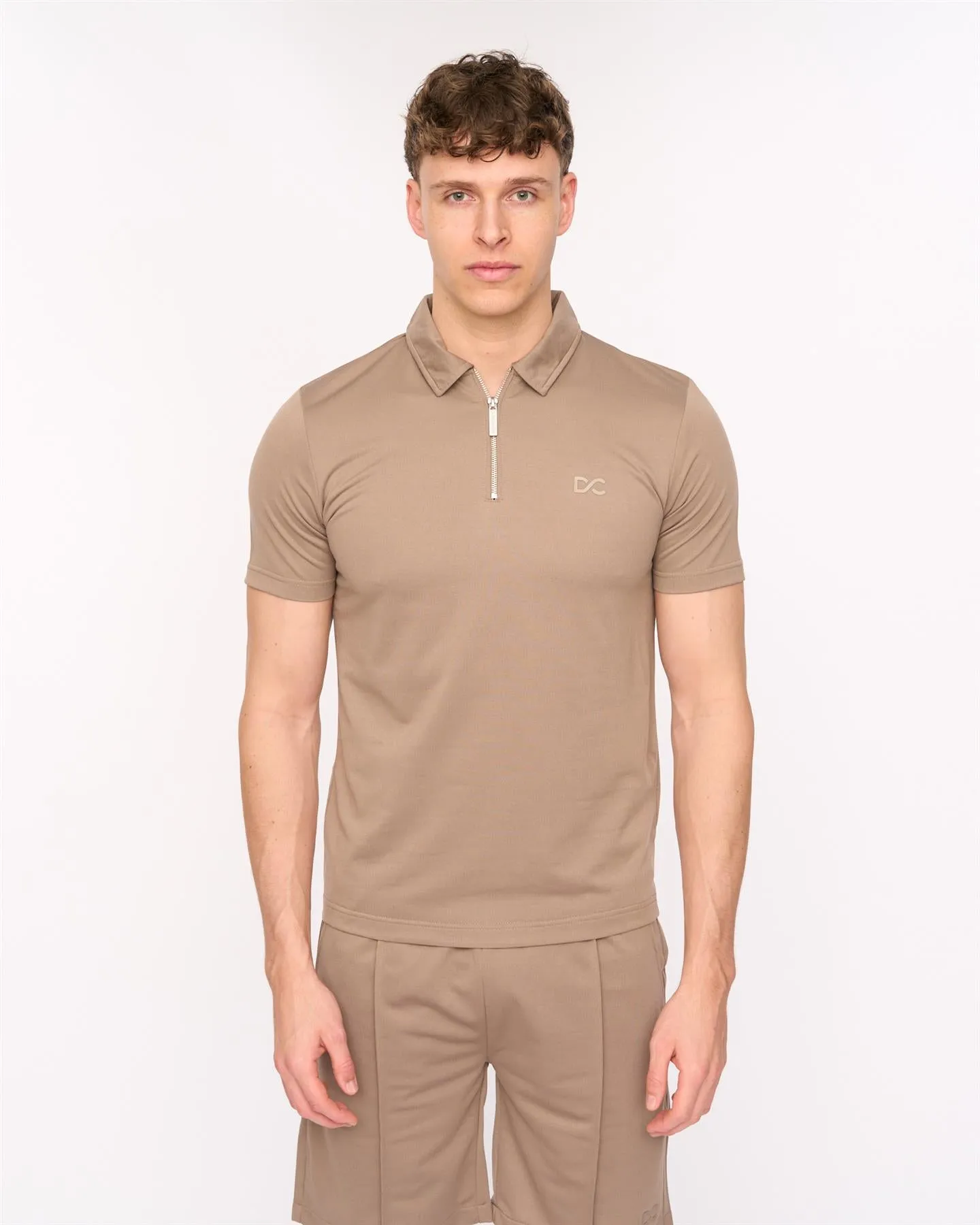 Mens Medford Polo & Shorts Set Taupe sold by Brand Corner product image thumbnail 3