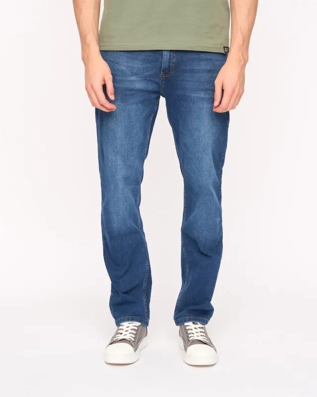 Mens Crestline Straight Leg Jeans Mid Wash made by Duck and Cover
