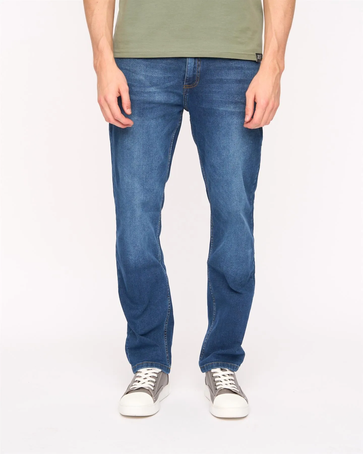 Mens Crestline Straight Leg Jeans Mid Wash sold by Brand Corner
