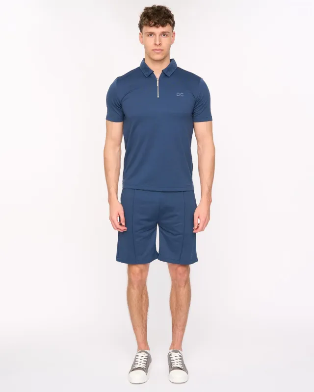Mens Medford Polo & Shorts Set Navy made by Duck and Cover