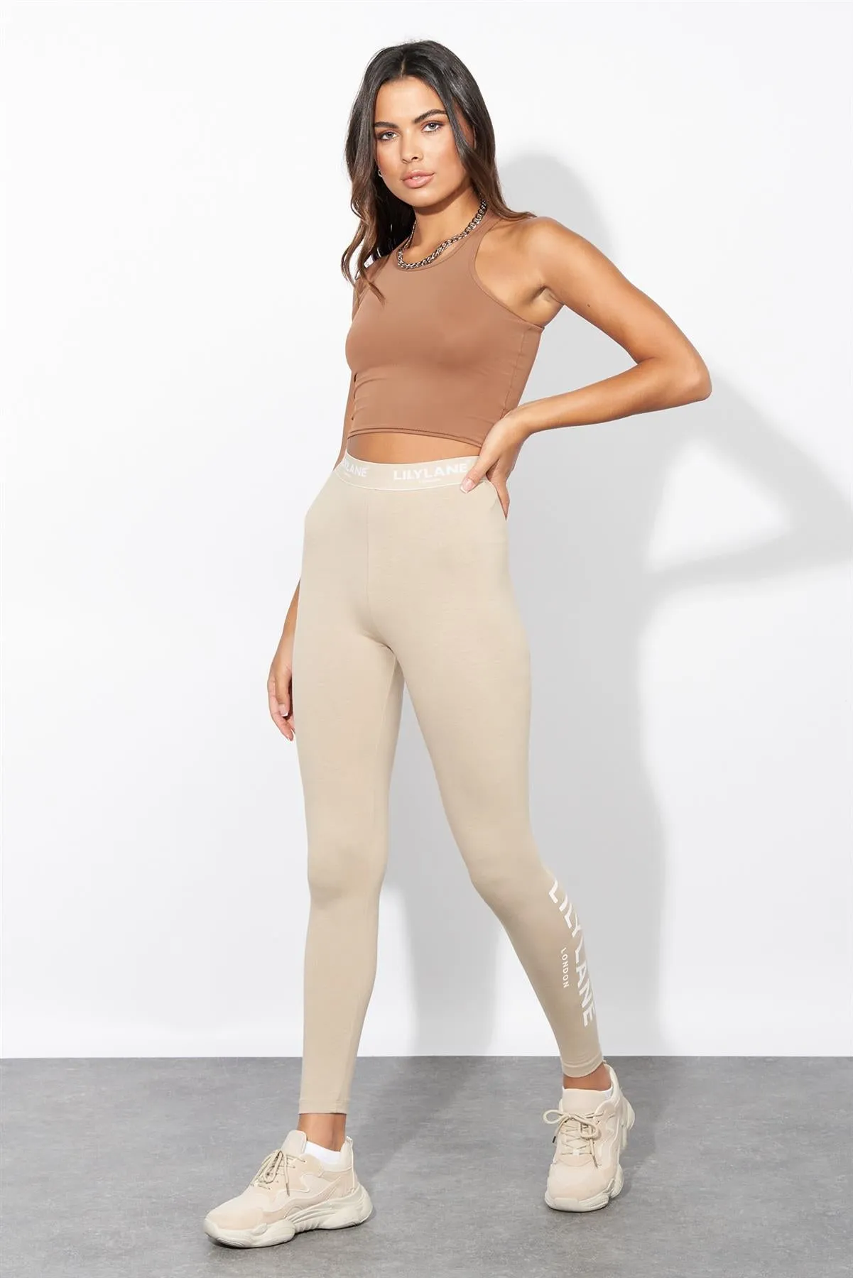 Ladies Lily Lane Matalina Leggings Stone sold by Brand Corner product image thumbnail 2