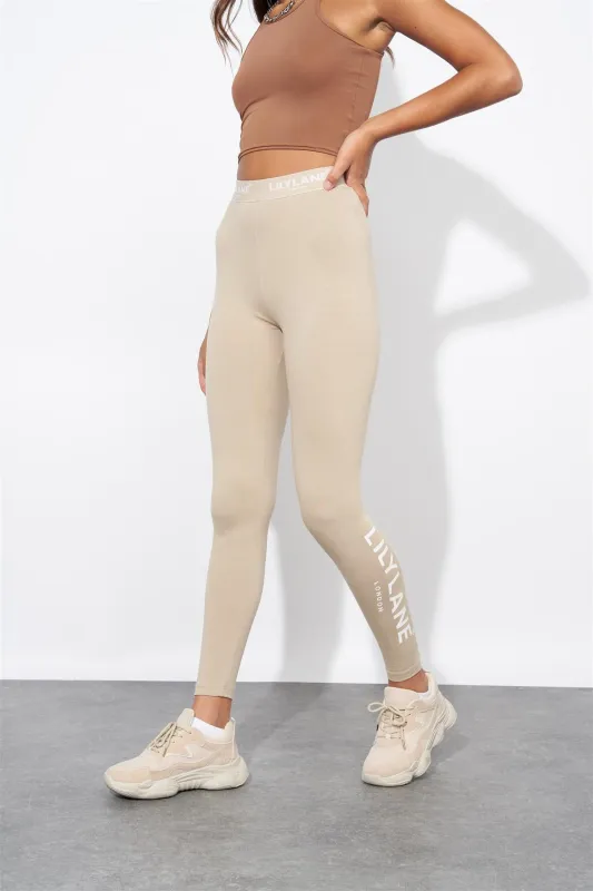 Ladies Lily Lane Matalina Leggings Stone made by Brand Corner