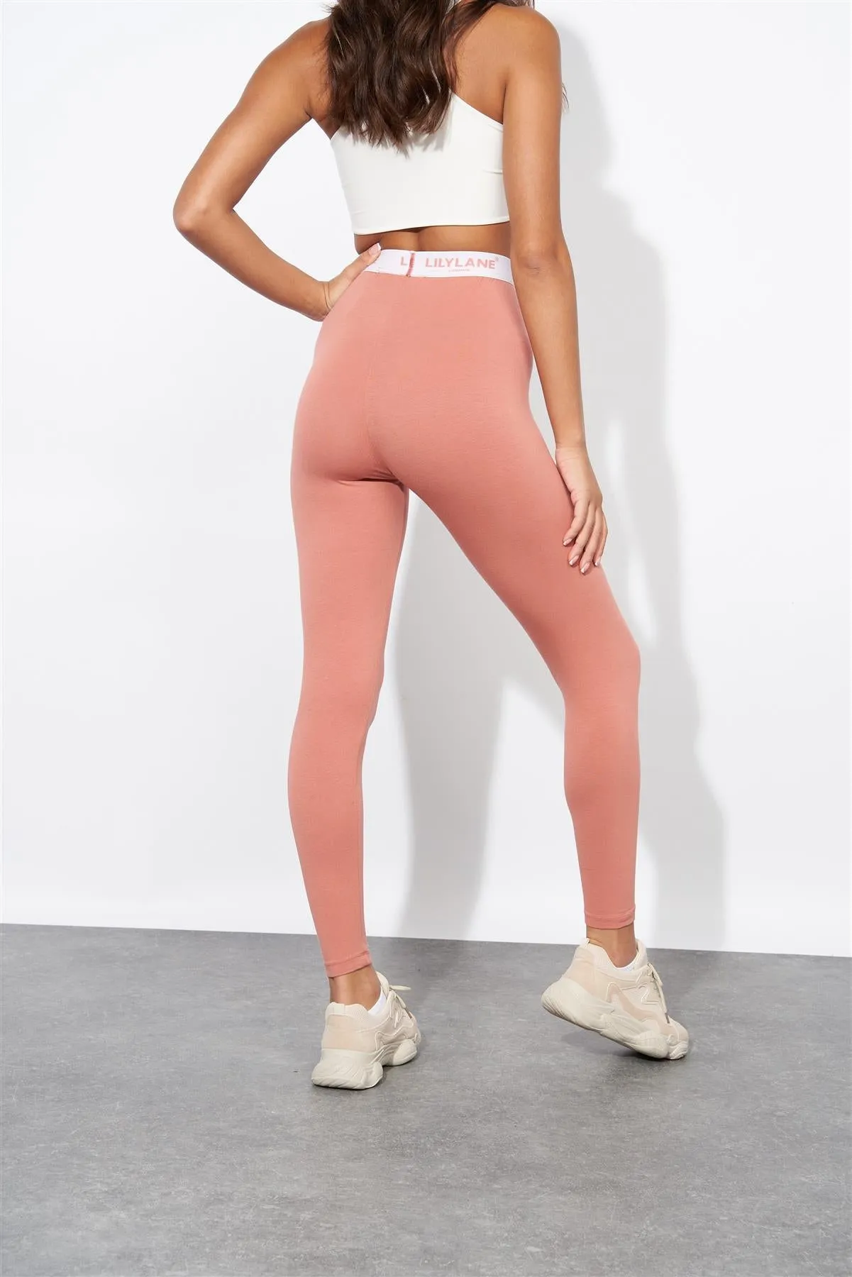 Ladies Lily Lane Matalina Leggings Dark Pink sold by Brand Corner product image thumbnail 4