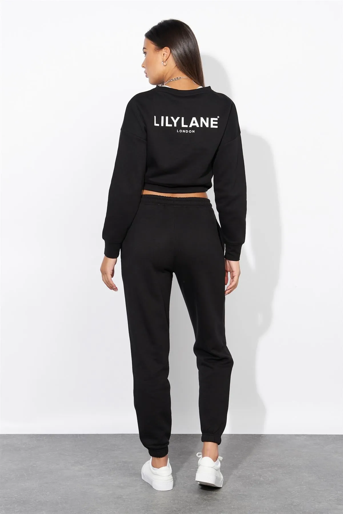 Ladies Lily Lane Josephina Crop Sweat Black sold by Brand Corner product image thumbnail 4