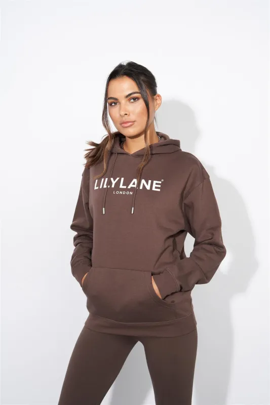 Ladies Lily Lane Ximena Hoodie Brown made by Brand Corner