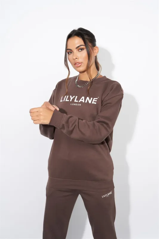 Ladies Lily Lane Valeria Crew Brown made by Brand Corner