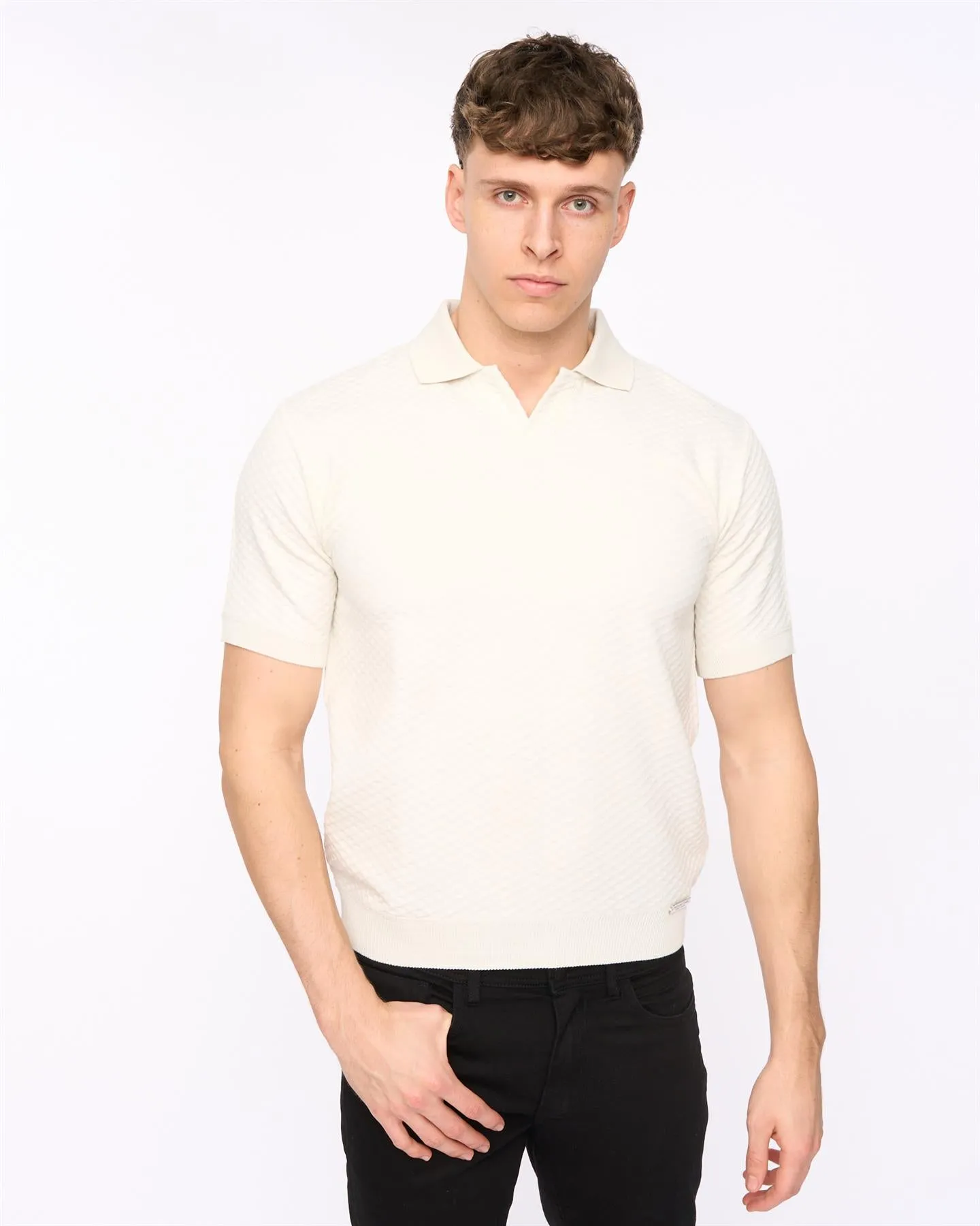Mens Morwin Polo Light Stone sold by Brand Corner product image thumbnail 4