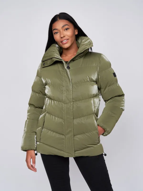 Ladies Cassandra High Shine Jacket Black made by Brand Corner