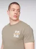 Mens Aitchen T-Shirt Dusky Olive sold by Brand Corner