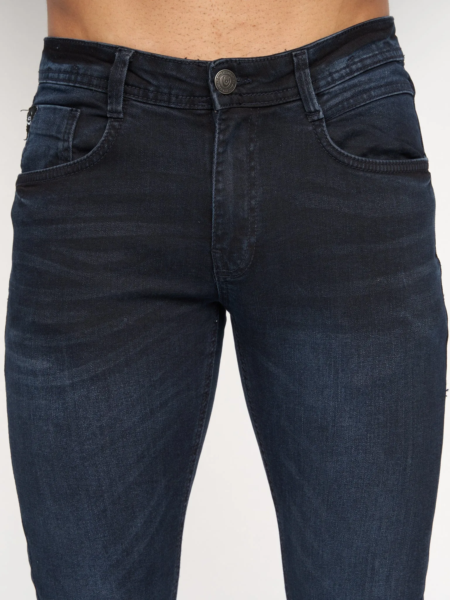 Mens Maylead Slim Fit Jeans Blue Black sold by Brand Corner product image thumbnail 5