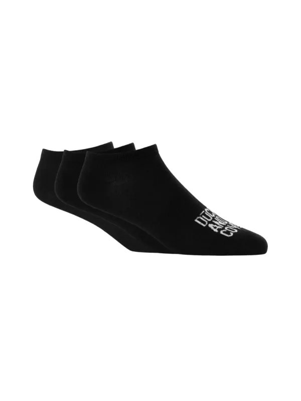 Mens Fubel Trainer Socks 5pk Black made by Duck and Cover