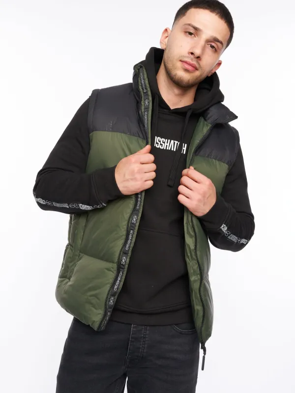 Demerley Gilet Olive sold by Brand Corner