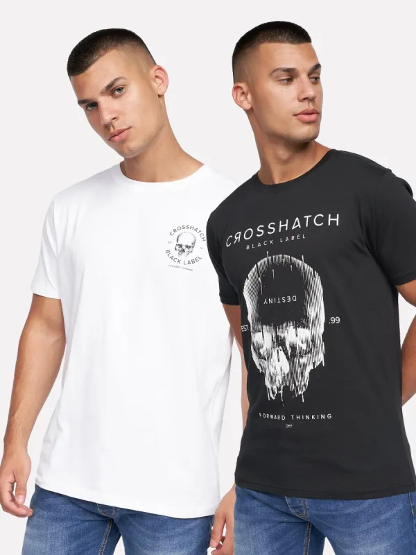 Skulfux T-Shirt 2pk Black/White sold by Brand Corner