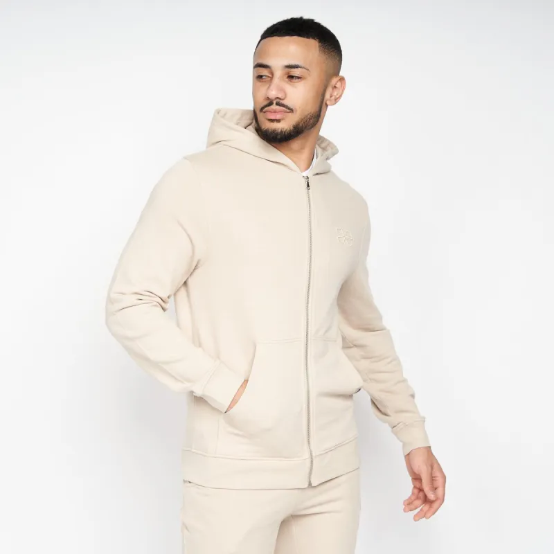 Crosshatch Mens Braxson Hoodie Stone sold by Brand Corner