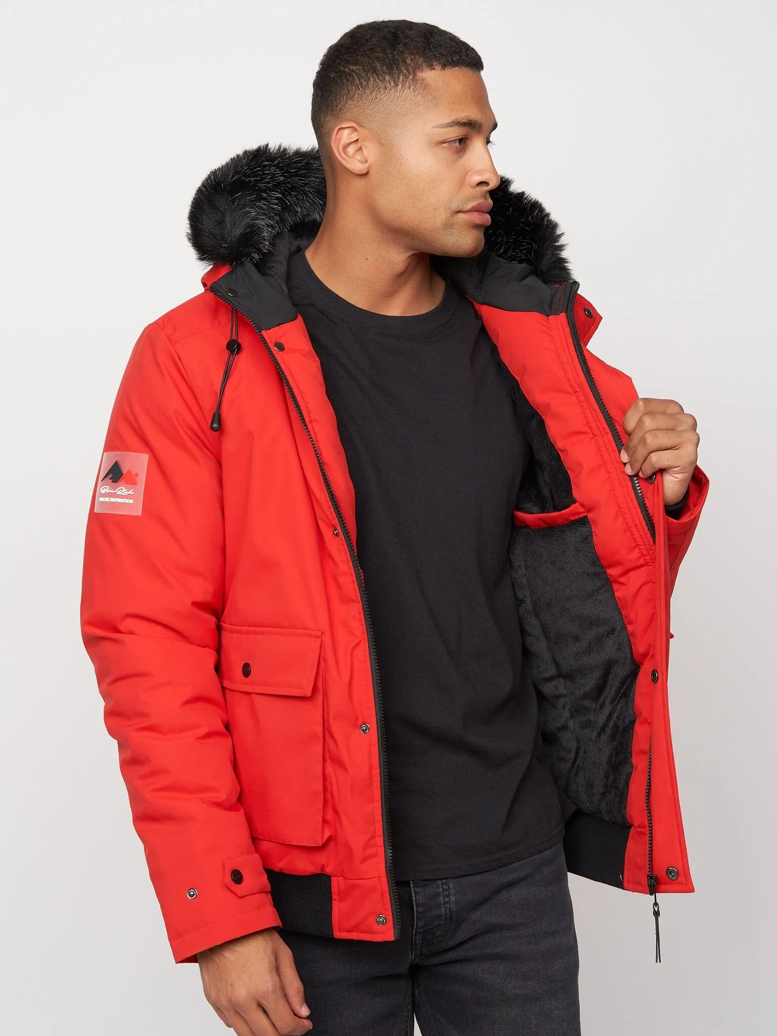 Emarnos Hooded Bomber Jacket Red sold by Brand Corner product image thumbnail 3