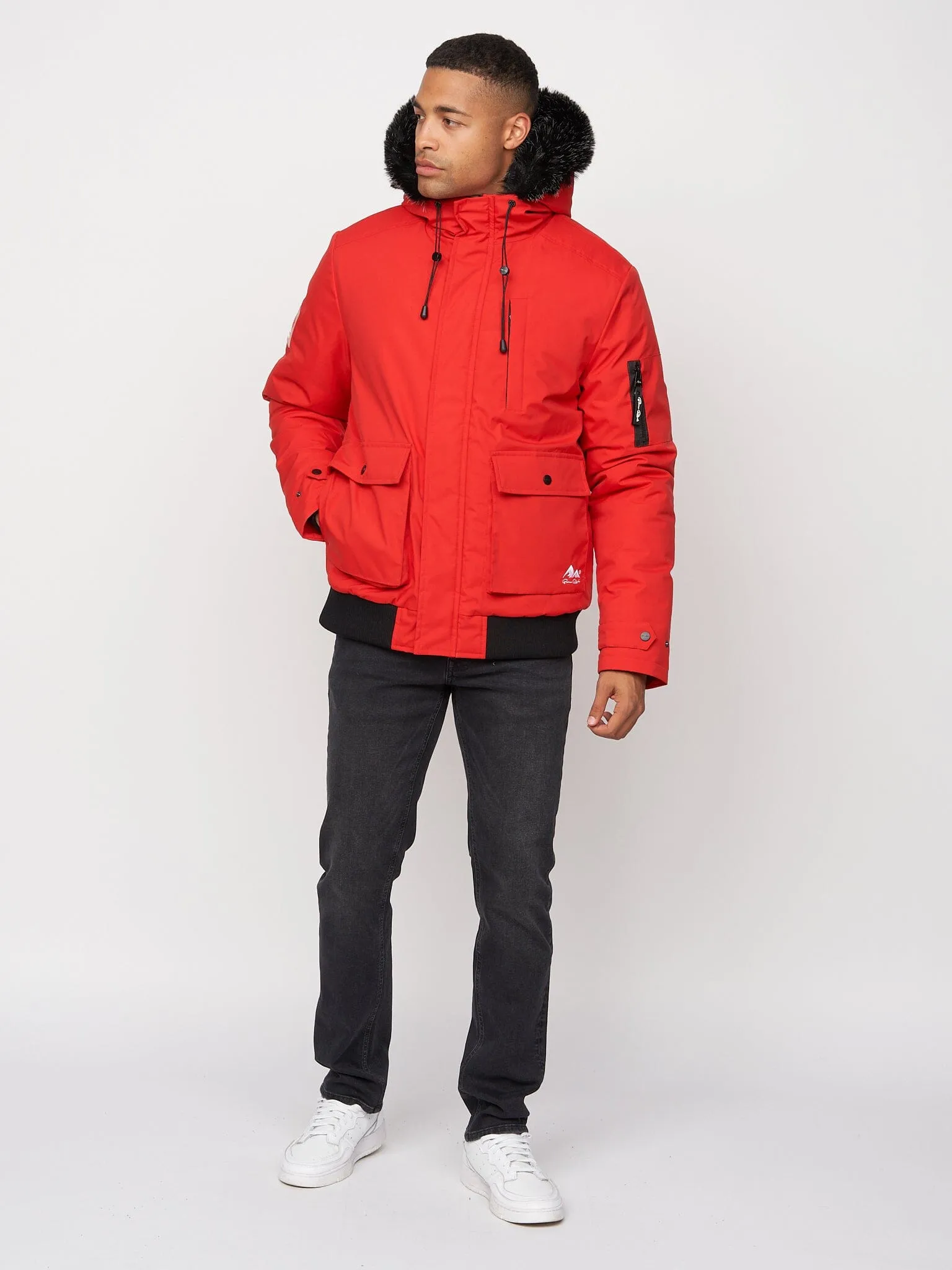 Emarnos Hooded Bomber Jacket Red sold by Brand Corner product image thumbnail 2