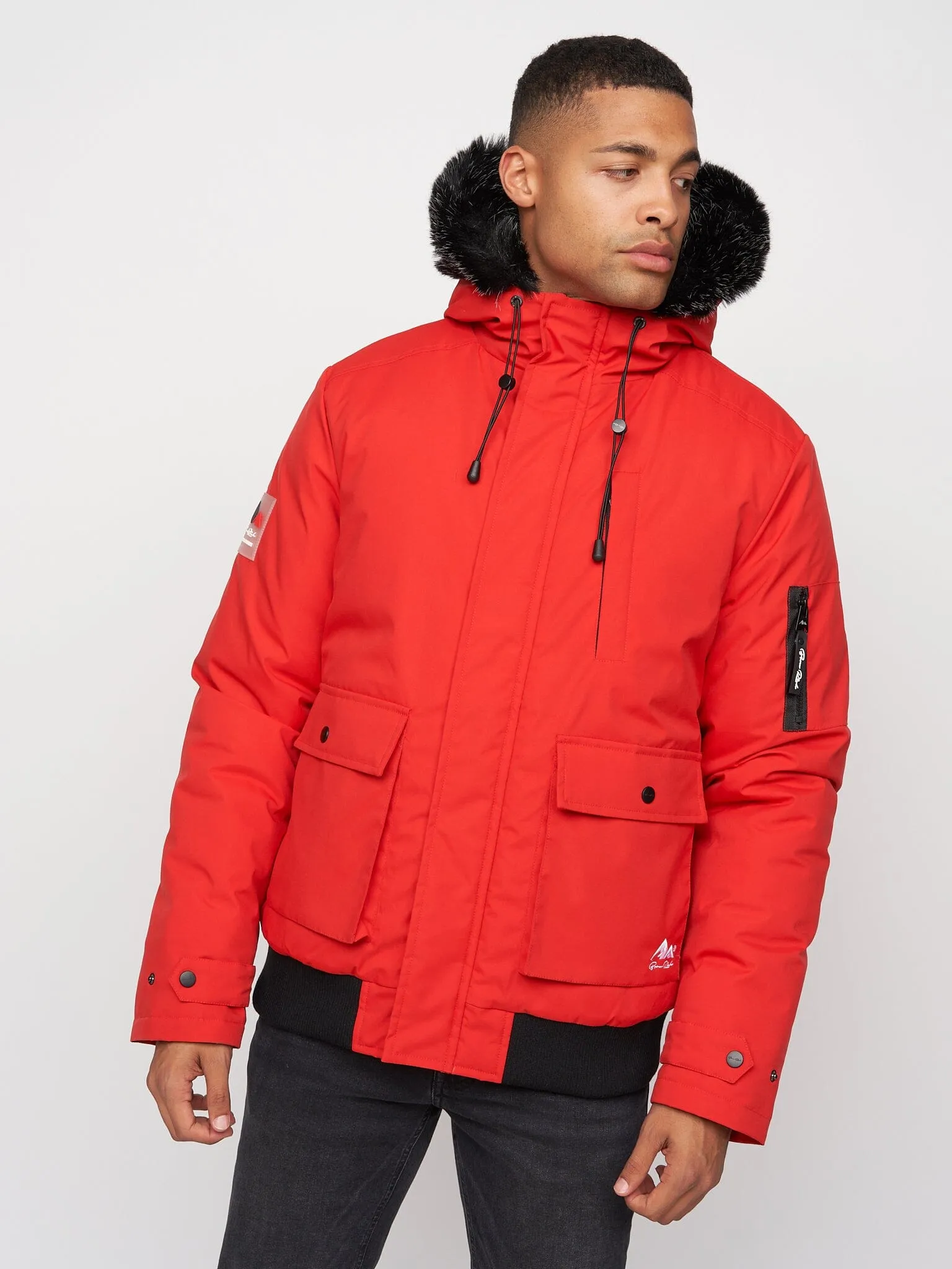 Emarnos Hooded Bomber Jacket Red sold by Brand Corner
