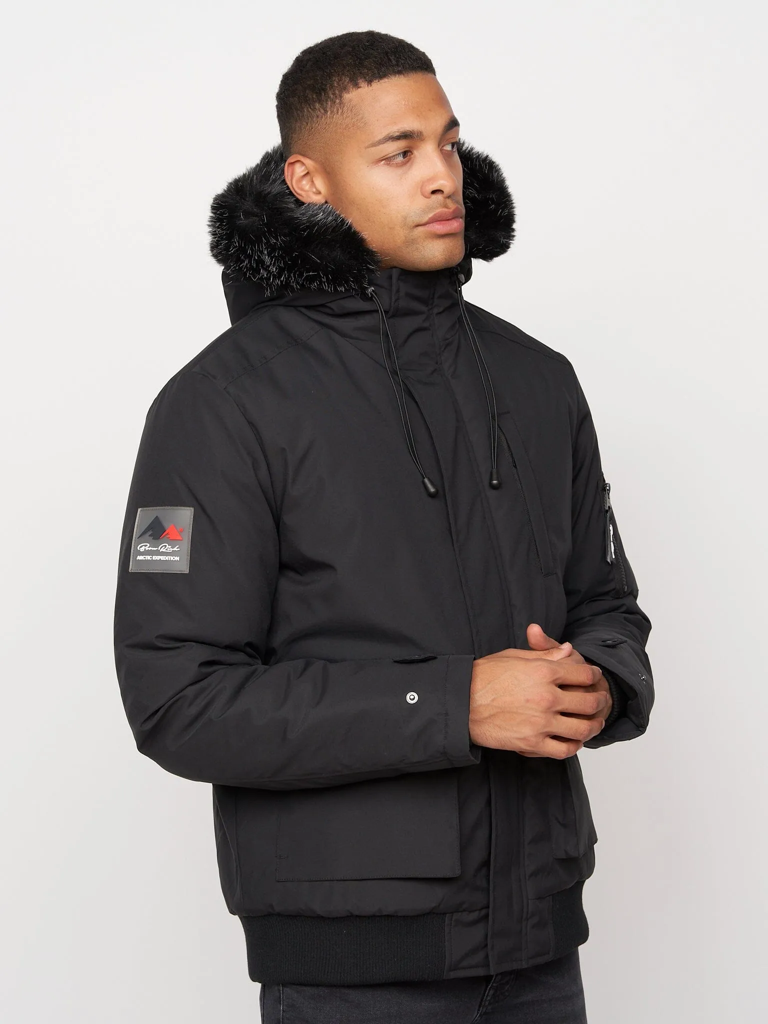 Emarnos Hooded Bomber Jacket Black sold by Brand Corner