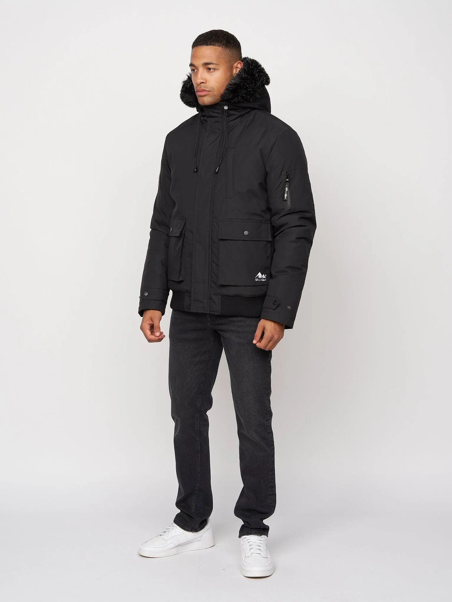 Emarnos Hooded Bomber Jacket Black sold by Brand Corner product image thumbnail 2