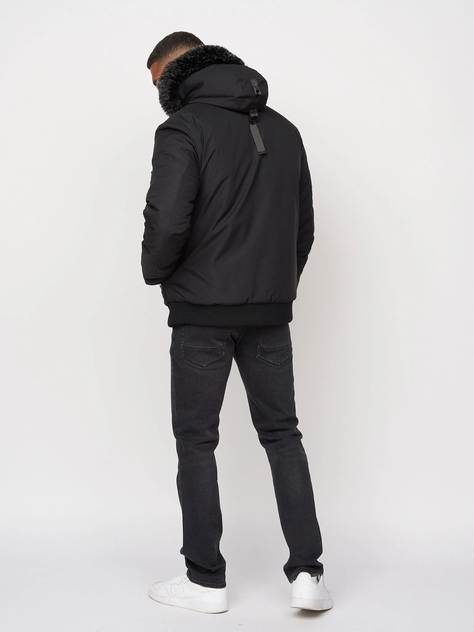 Emarnos Hooded Bomber Jacket Black sold by Brand Corner product image thumbnail 4