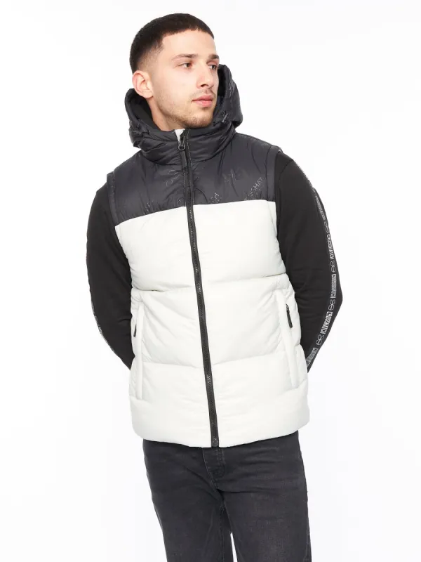 Chemerley Hooded Gilet Putty sold by Brand Corner