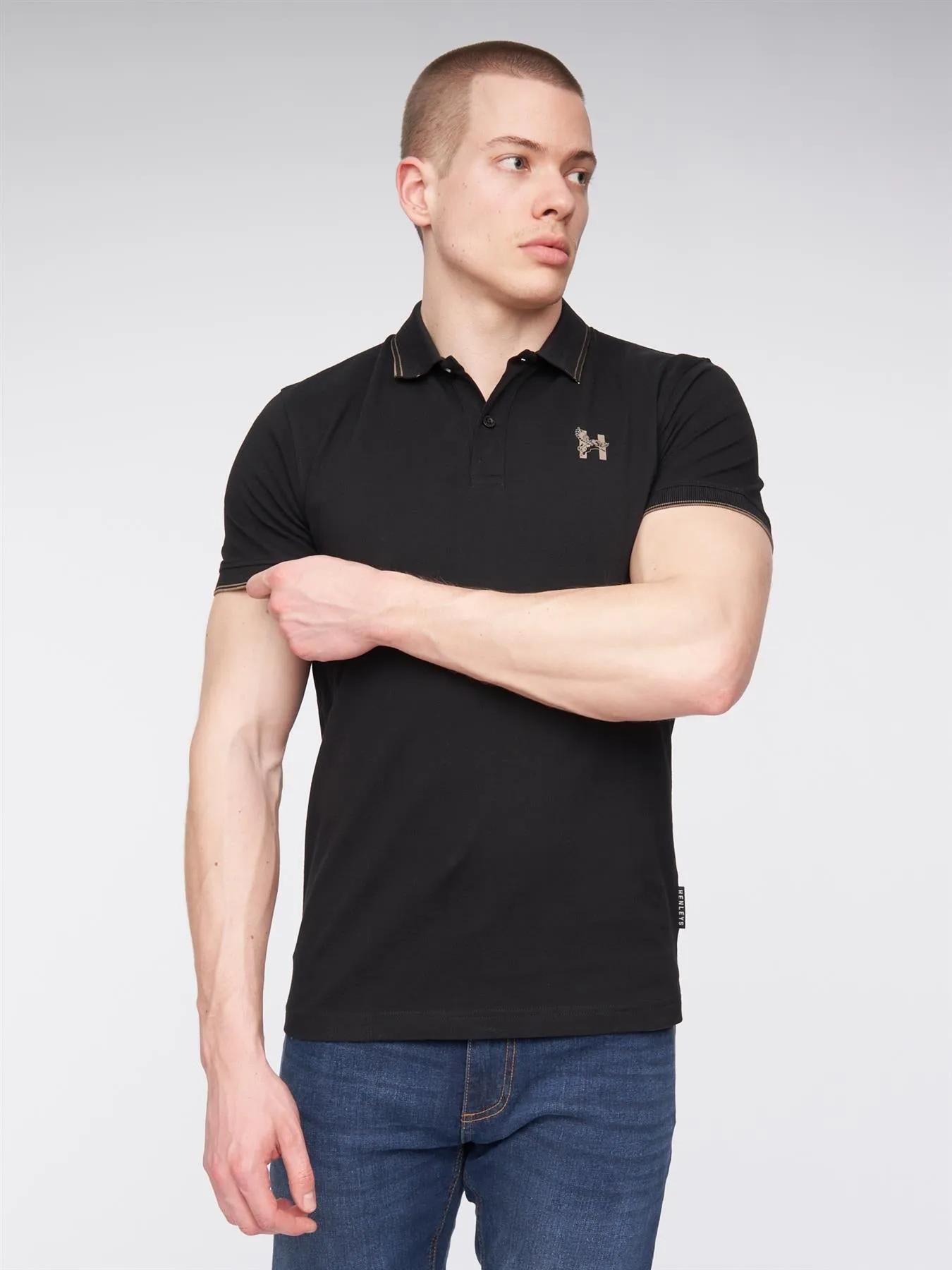 Mens Henflare Polo Black sold by Brand Corner product image thumbnail 4