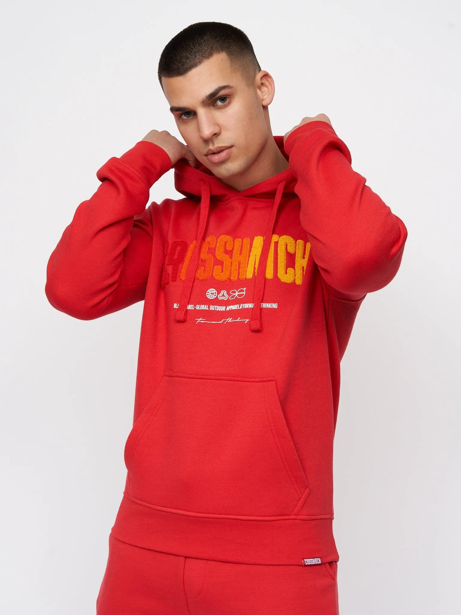 Flocked Hoodie Red sold by Brand Corner product image thumbnail 3