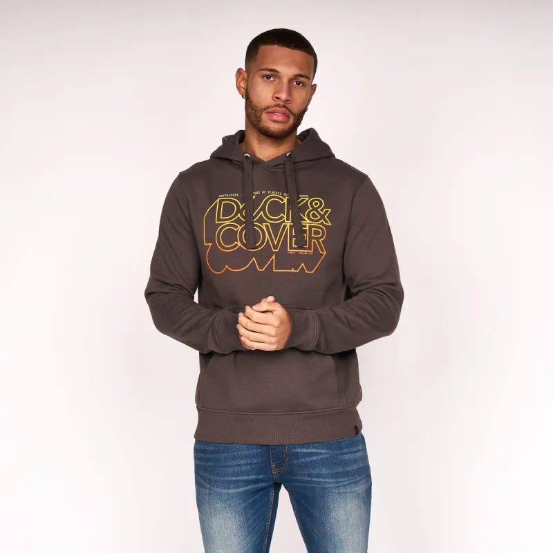 Duck and Cover Mens Fillberts Hoodie Forged Iron sold by Brand Corner