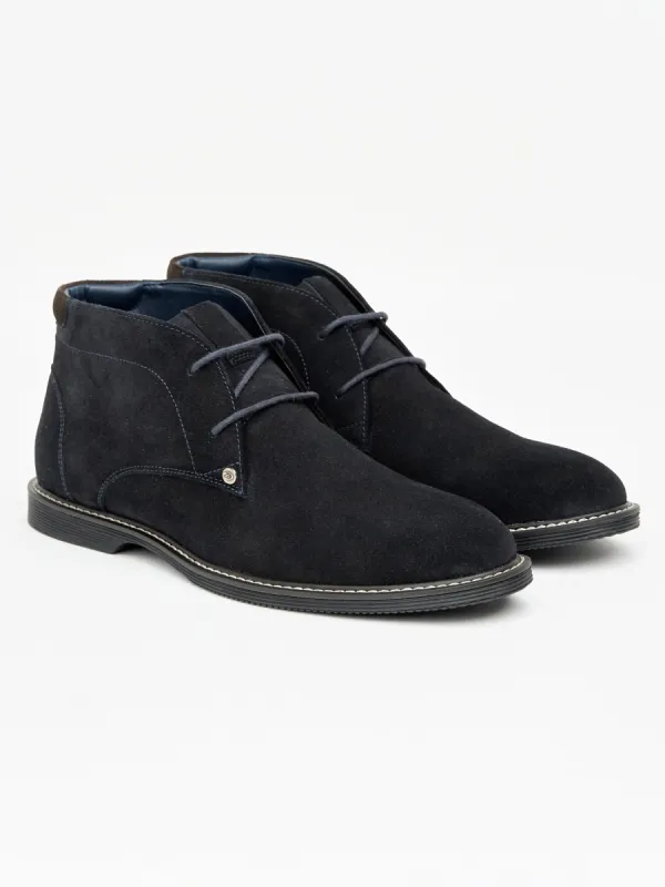 Chuckwall Suede Boot Navy sold by Brand Corner
