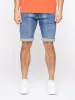 Tonwin Embossed Denim Shorts Mid Wash sold by Brand Corner