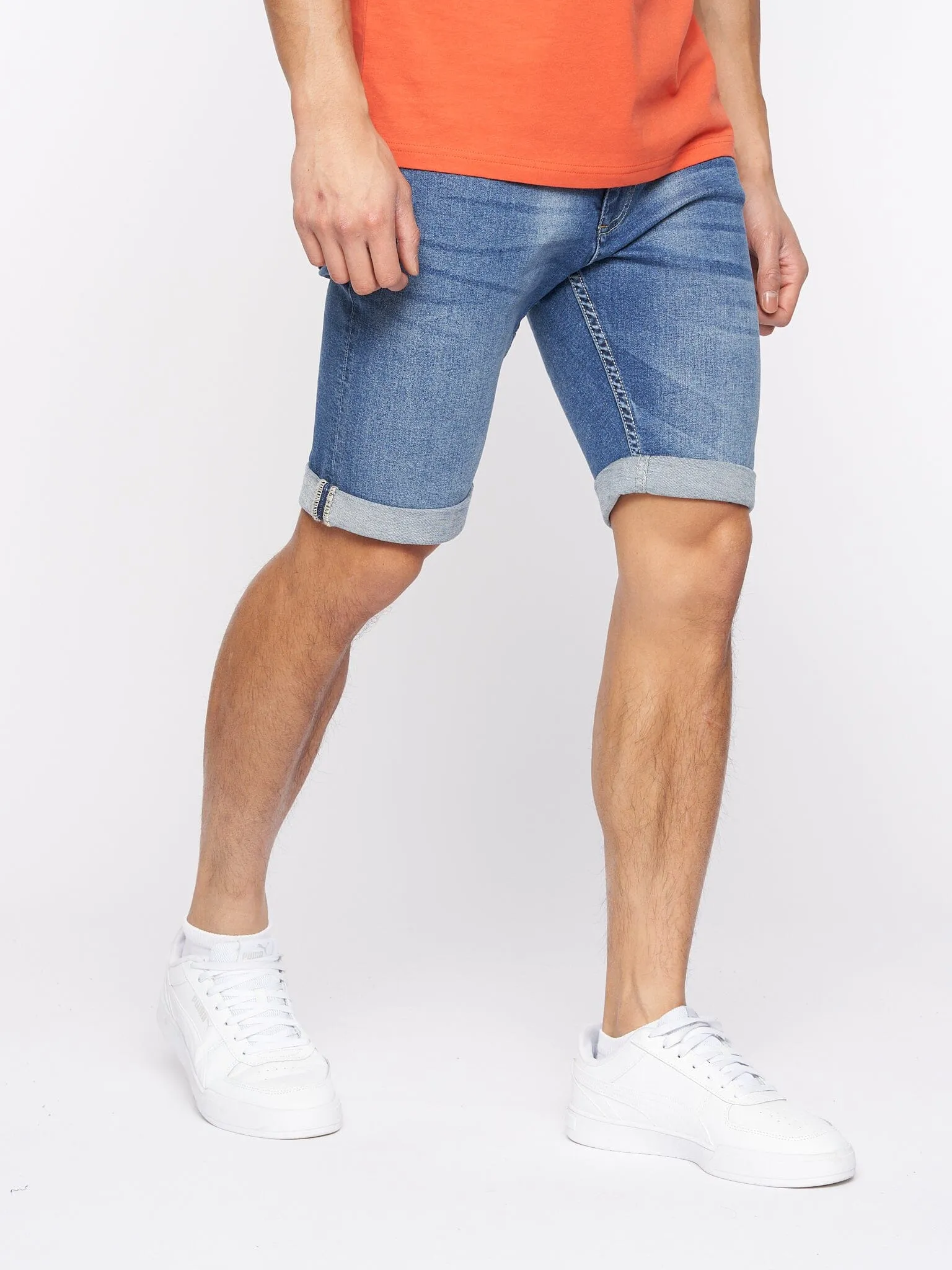 Tonwin Embossed Denim Shorts Mid Wash sold by Brand Corner product image thumbnail 5
