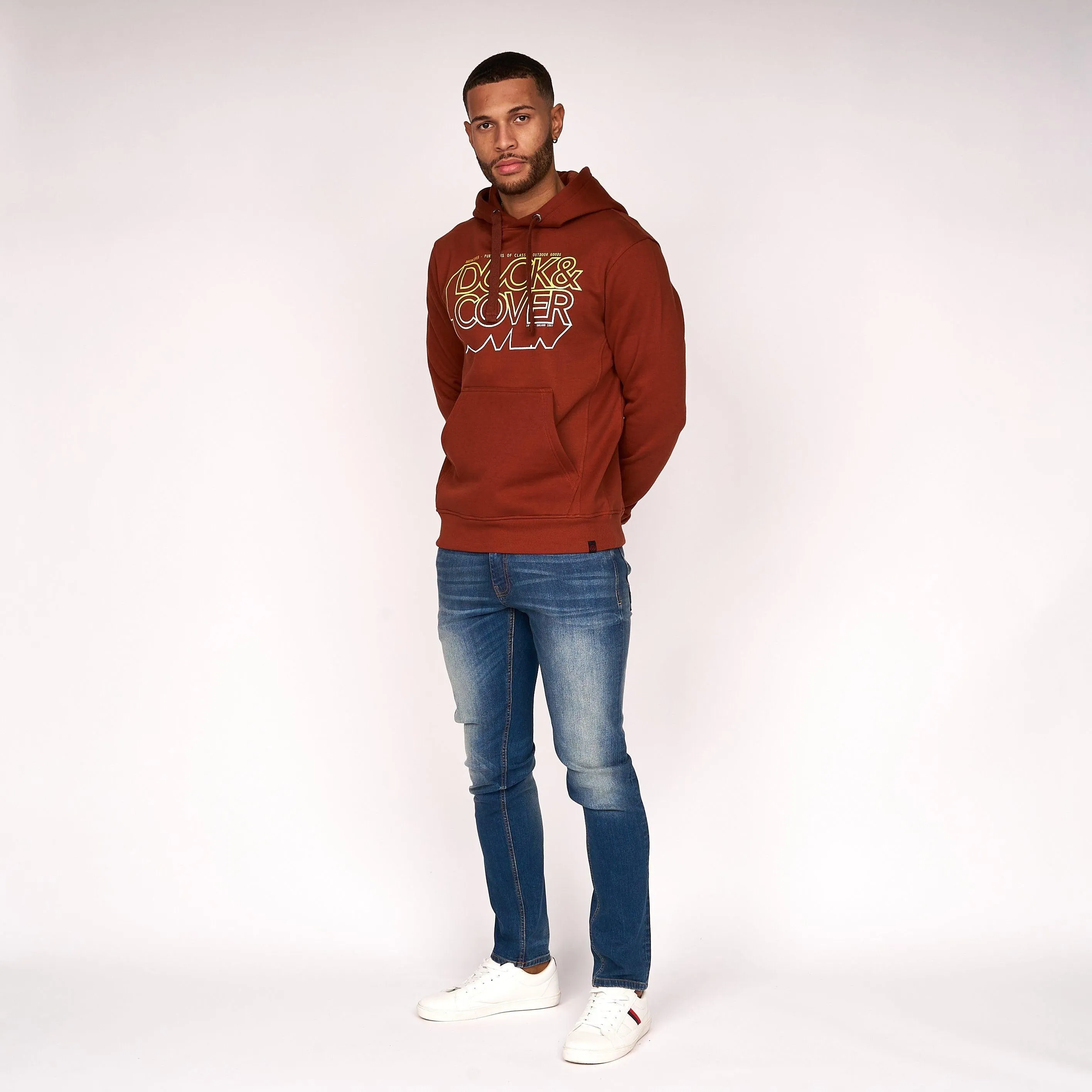 Duck and Cover Mens Fillberts Hoodie Brick Red sold by Brand Corner product image thumbnail 2