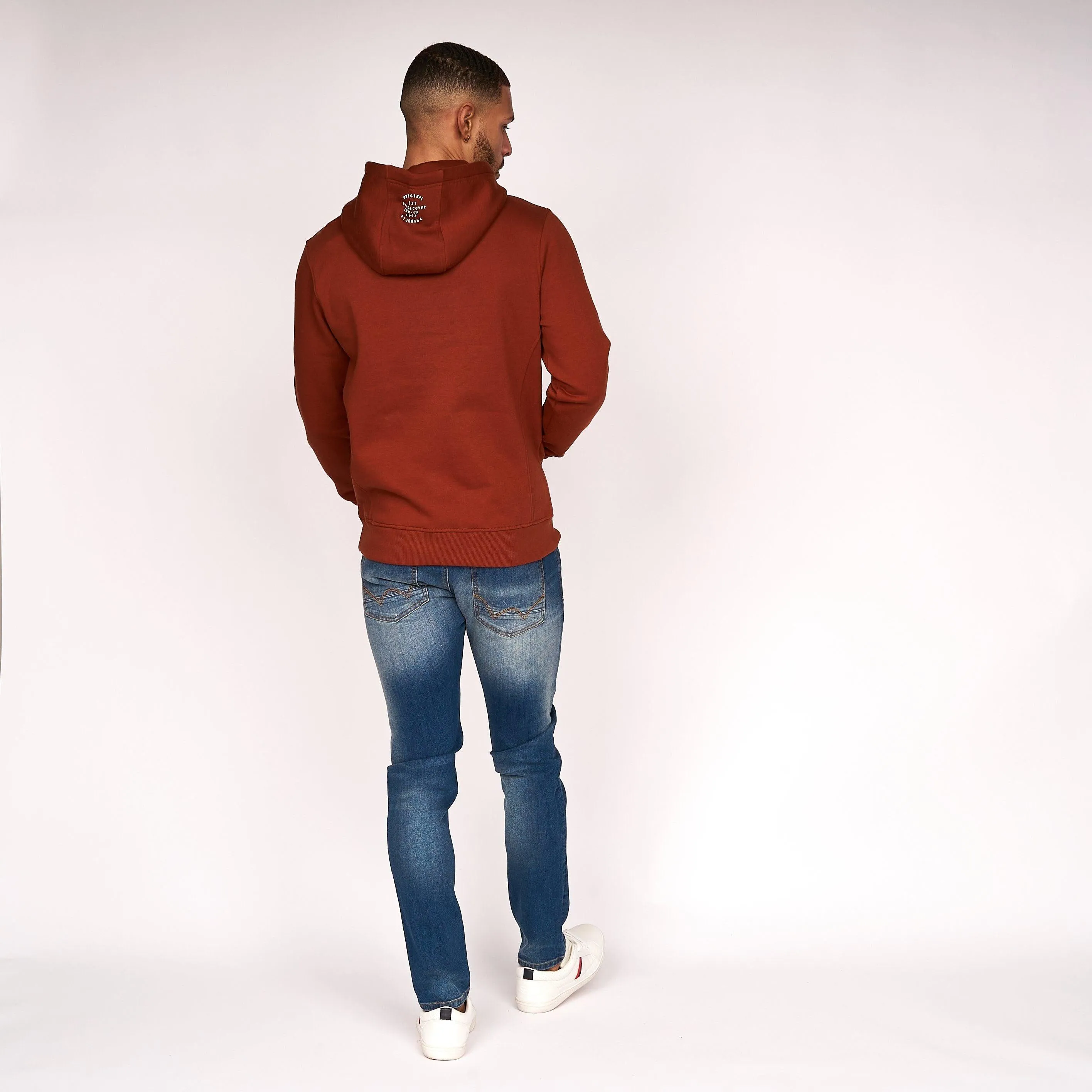 Duck and Cover Mens Fillberts Hoodie Brick Red sold by Brand Corner product image thumbnail 4
