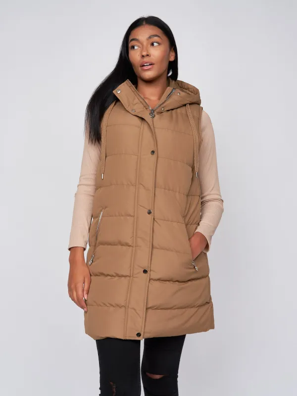 Ladies Samantha Gilet Camel sold by Brand Corner