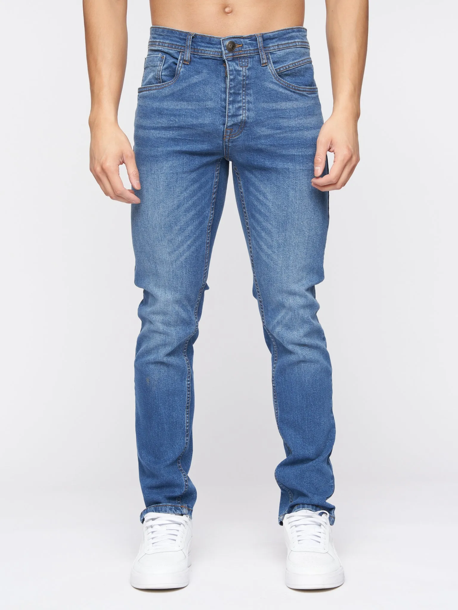 Crosshatch Mens Malcolm Slim Fit Jeans Stone Wash sold by Brand Corner