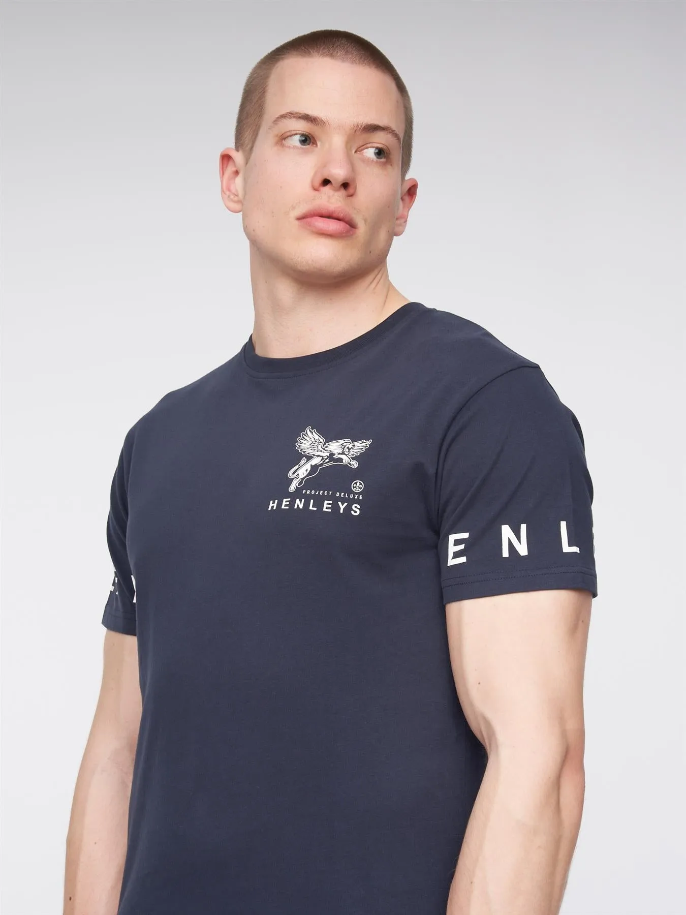 Mens Henflare T-Shirt Navy sold by Brand Corner product image thumbnail 5