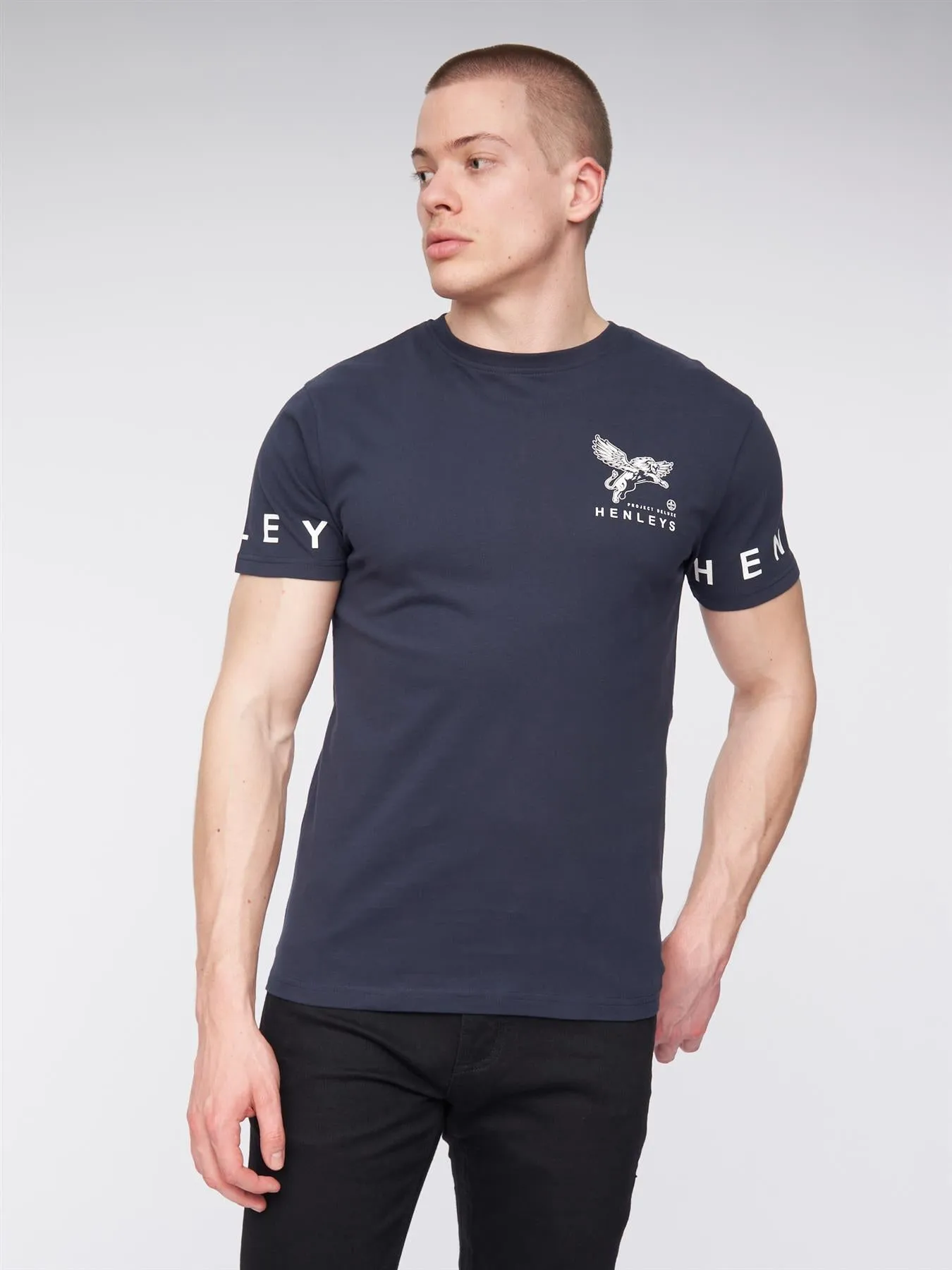 Mens Henflare T-Shirt Navy sold by Brand Corner product image thumbnail 3