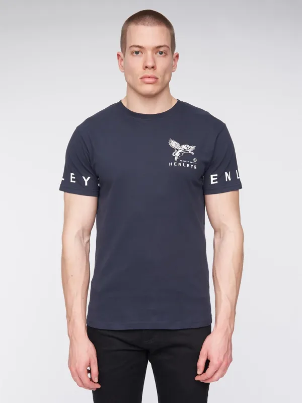 Mens Henflare T-Shirt Navy sold by Brand Corner