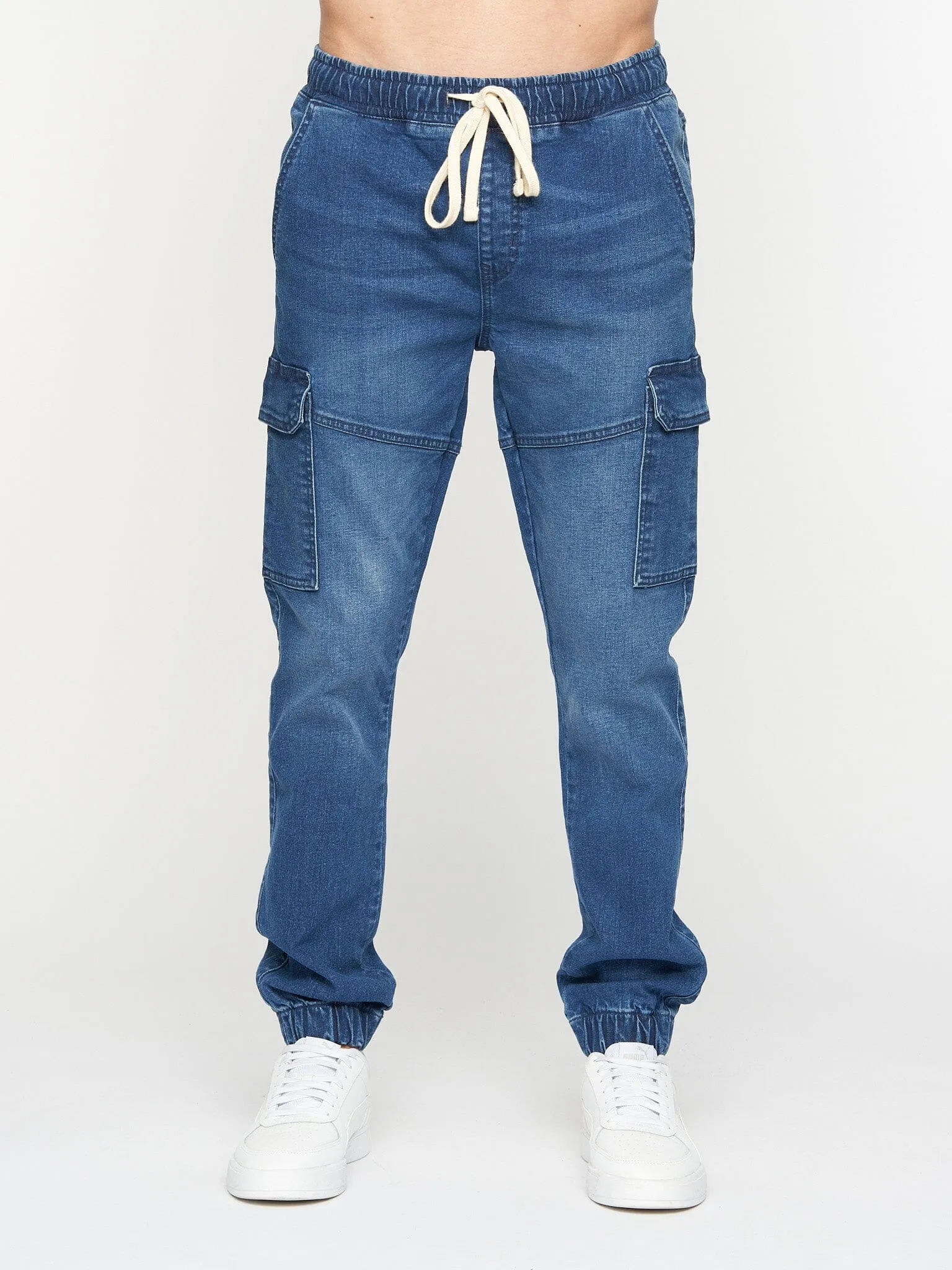 Mens Malimore Cargo Cuff Jeans Stone Wash sold by Brand Corner product image thumbnail 3