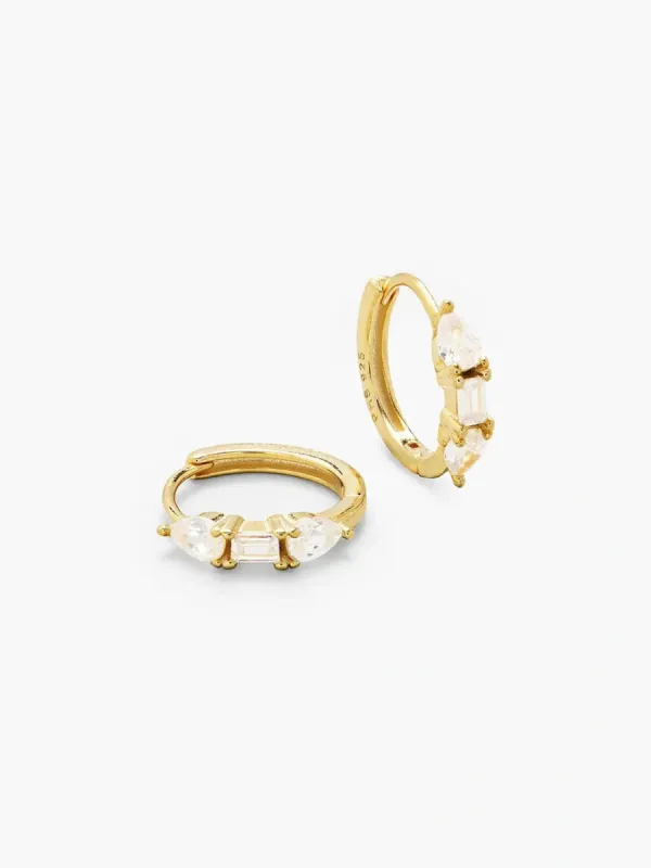 Cara hoops medium - gull sold by Brando