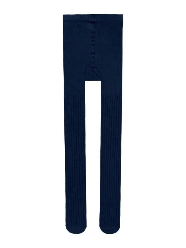 LERIBBO RIBBESTRIKKET STRØMPEBUKSE MØRKBLÅ sold by Brando
