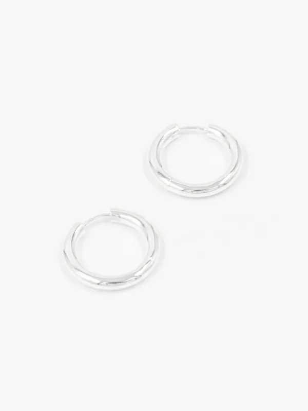 Perfect hoops øredobber - sølv sold by Brando