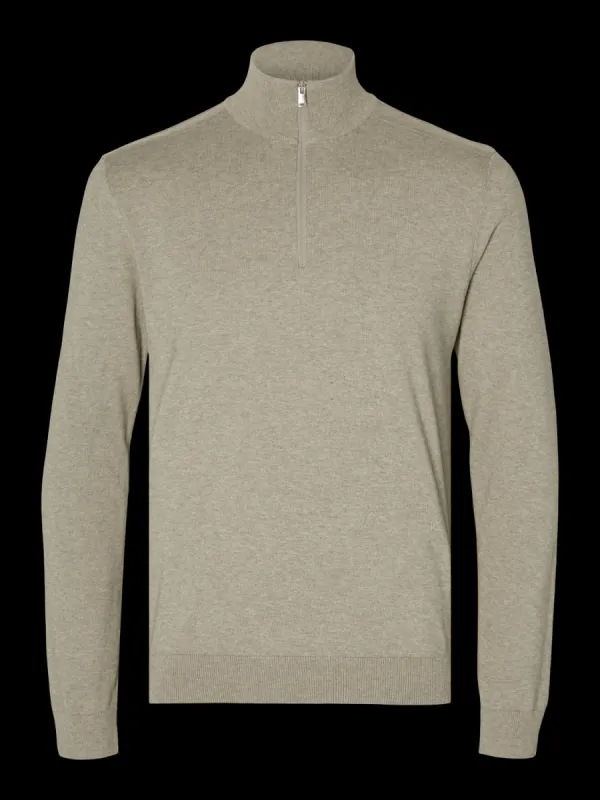 Berg Half Zip Genser- VETIVER sold by Brando